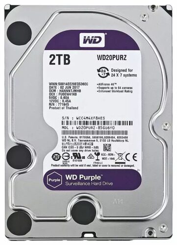 Western Digital Purple 2tb / 5400rpm, 64mb WD20PURZ