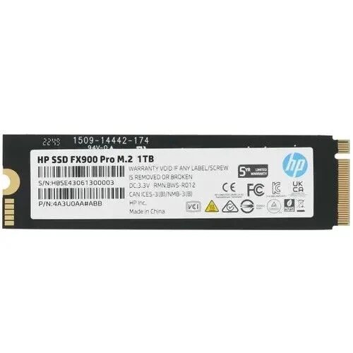 Твердотельный накопитель HP SSD FX900 Pro 1TB, 7400/6400Mbs (4A3U0AA)