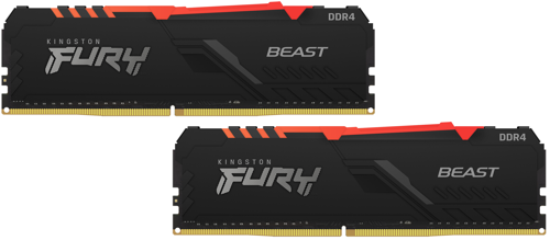 Оперативная память DDR4 2666 32GBx2 Kingston Fury Beast RGB CL16 KF426C16BBAK2/64