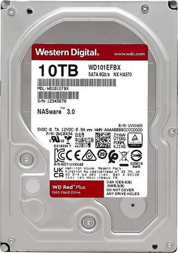 Western Digital Red Plus 10tb / 7200rpm, 256mb WD101EFBX